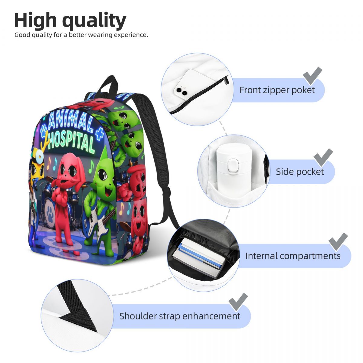 Kawaii Karikatür Hayvanlar Has - School Backpack Teen incelemesi ve fiyatı