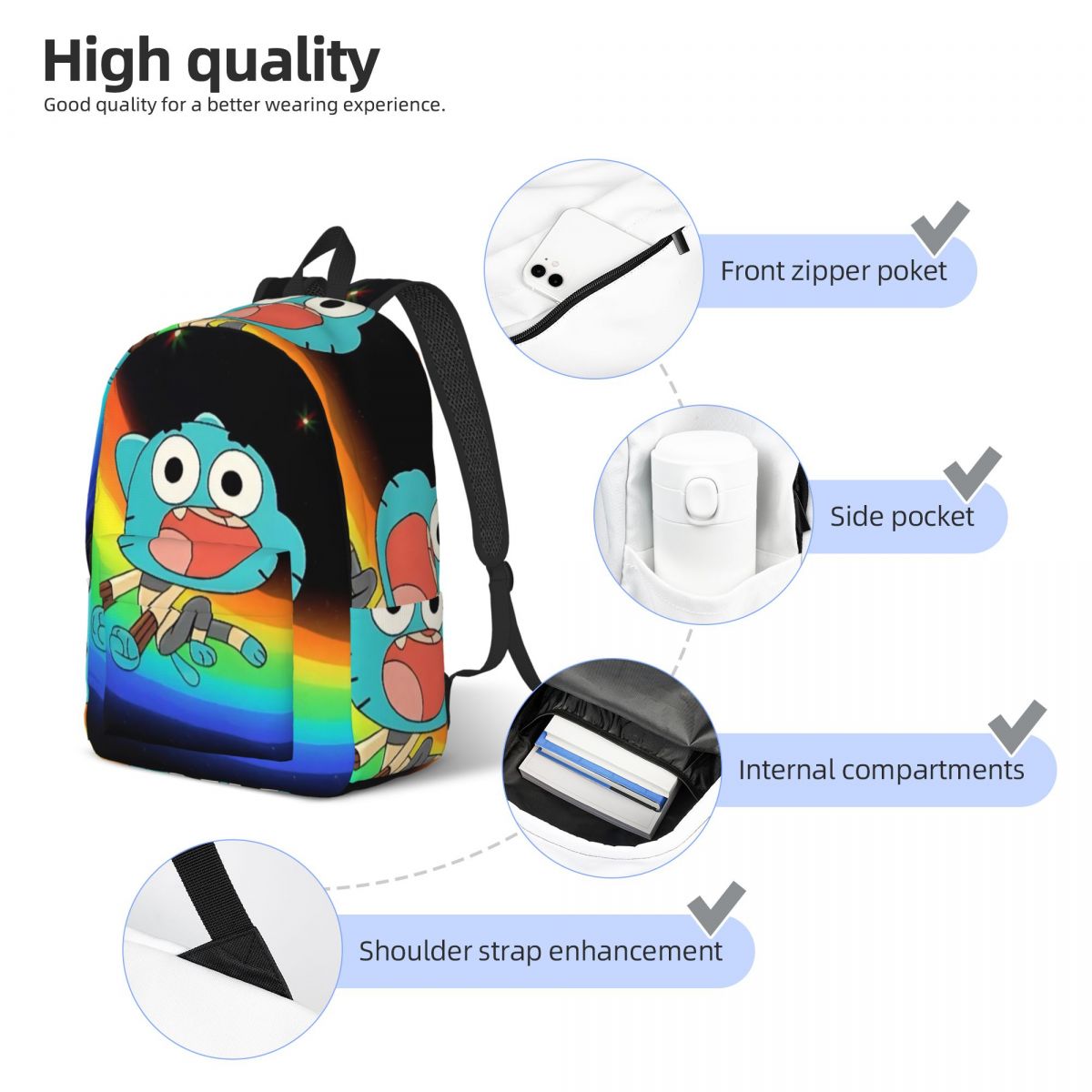 Gum Ball'un Muhteşem Dünyası S - School Backpack Teen incelemesi ve fiyatı